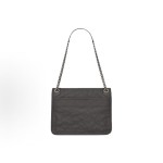 SAINT LAURENT YSL Niki Logo chain retro pleated wandering bag crossbody single-shoulder bag medium-sized women\'s grey